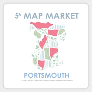 Porstmouth Map - Full Size Sticker